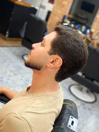 Corte masculino finalizado na Patrese Barber Shop